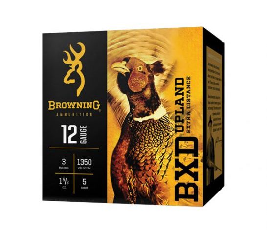 Browning 12GA 3" 1-5/8 oz. #5 BXD Upland Shotshell Ammunition, 25 Round Box – B193511235