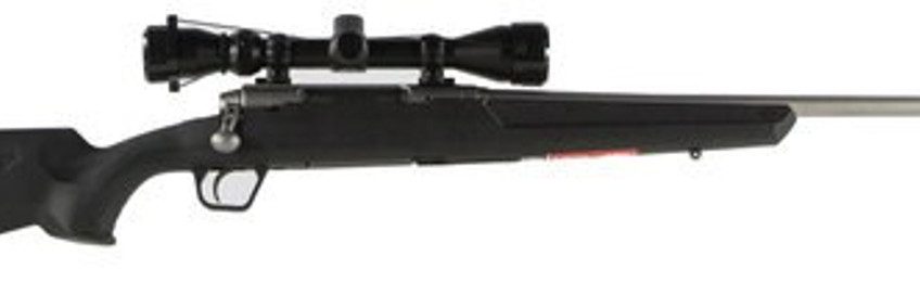 Savage Axis XP 30-06 Springfield, With 3X9X40 Scope, 22" Barrel, Stainless Steel,, , Synthetic, Black,  4 rd