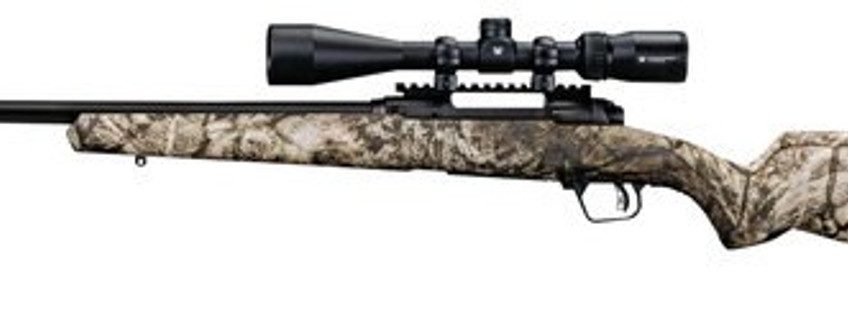 Savage 110 Apex Predator XP, Bolt Action 22-250 Rem, 20" Barrel, Mossy Oak Terra Camo Pattern, Polymer Stock, 4Rd, Vortex Crossfire II 4-12×40 Scope,