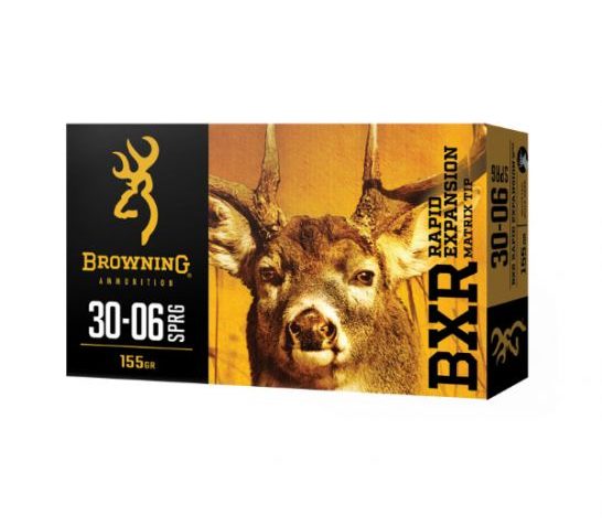 Browning 30-06 Springfield 155gr BXR Rapid Expansion Rifle Ammunition, 20 Round Box – B192130061