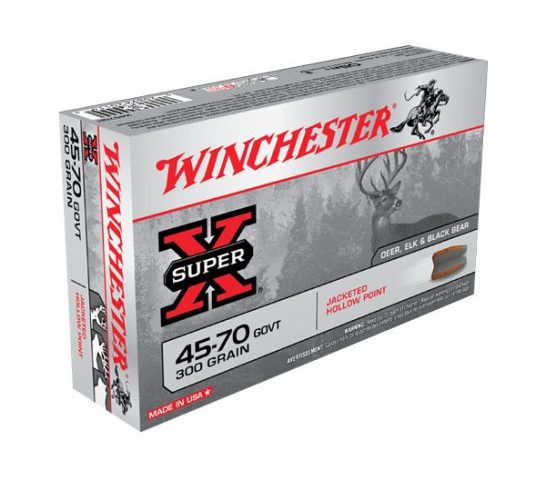 Winchester 45-70 Government 300gr JHP Super X Ammunition, 20 RoundBox – X4570H