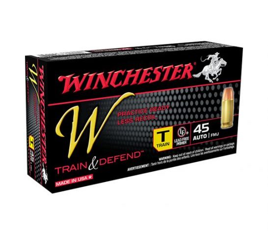 Winchester 45 Auto/ACP 230gr RLFMJ Train Ammunition, 50 Round Count – W45T