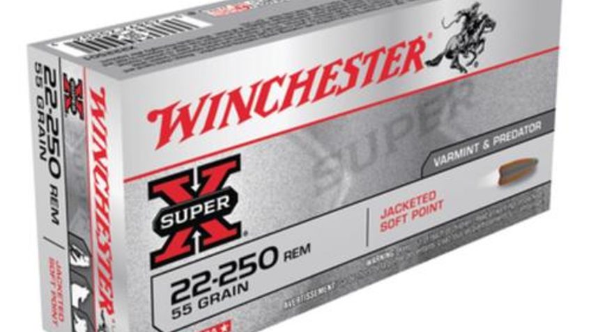 Winchester Super-X .22-250 Rem 55gr, Pointed Soft Point, 20rd Box