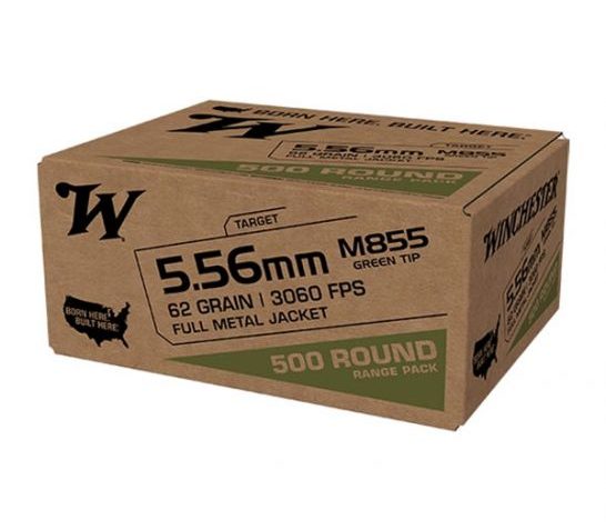 Winchester M855 5.56 Ammo 62 Grain FMJ 500 Rds – WM855500