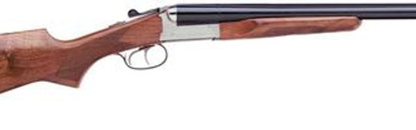 Stoeger Coach Gun SxS, AA-Grade Gloss Walnut, Blue/Stainless Receiver 12 Ga, 20