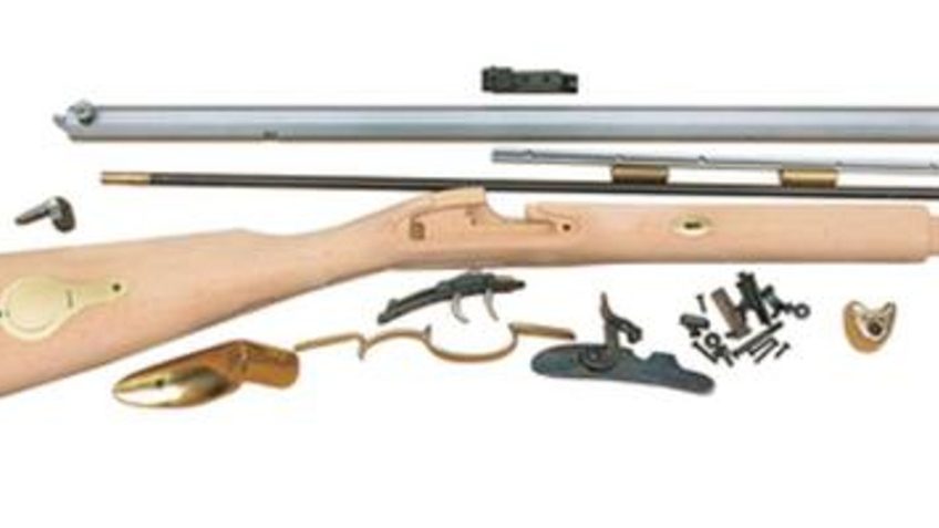 Traditions Black Powder St Louis Hawken Rifle Kit .50 Caliber Percussion 28" Octagonal Barrel White Hardwood Stock Clampacked