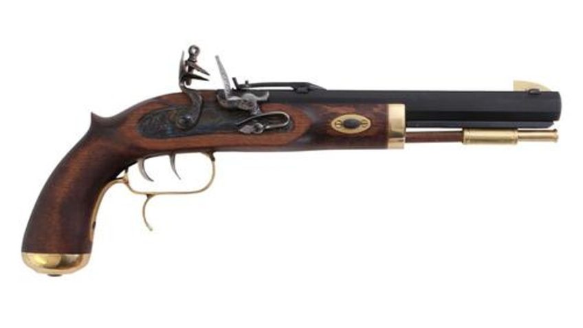 Traditions Trapper Flintlock .50 Black Powder, 9.75", Prim/Blade Hardwood Stock