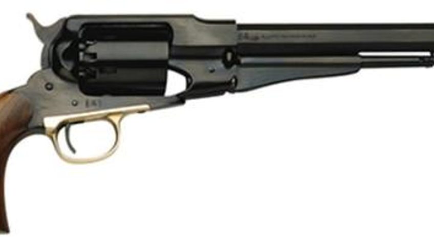 Traditions 1858 Army .44 Black Powder, 8.0", Top Strap/Post Walnut Grip, Blued,