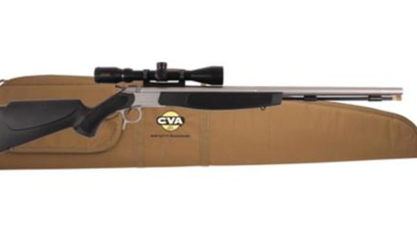 CVA Optima v2 209 Magnum Series .50 Caliber 26" Stainless Steel Fluted Barrel Black Stock KonusPro 3-9×40 Scope Padded Case