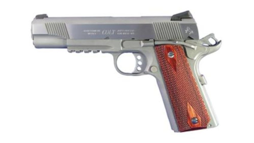 Colt 1911 'Rail Gun', 45 ACP, SS Finish, Full Size