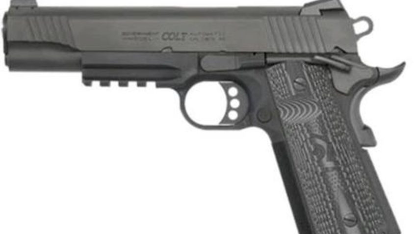 Colt Combat Unit Rail Gun 9mm 5" Barrel Black IonBond Finish