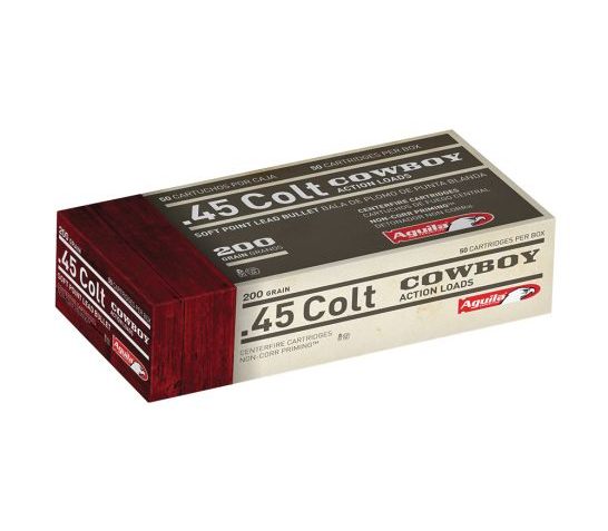 Aguila Centerfire 45 Colt 200 grain Soft Point Pistol Ammo, 50/Box – 1E454319