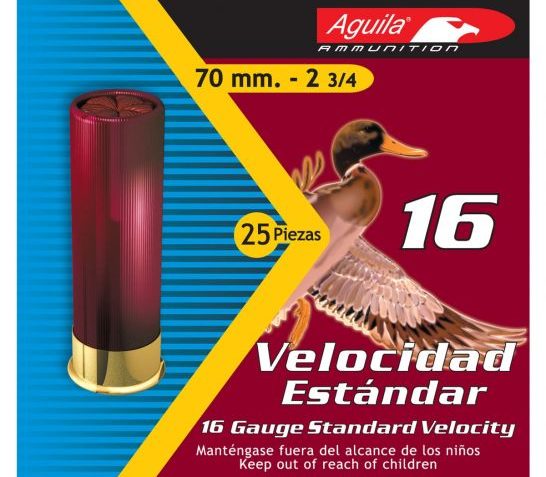 Aguila 16 Gauge 2.75" 7.5 Shot 1 oz Lead Birdshot, 25/Box – 1CHB1617