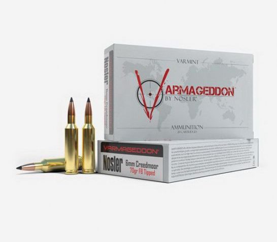 Nosler 6mm Creedmoor 70 grain Varmageddon Rifle Ammo, 20/Box – 65170