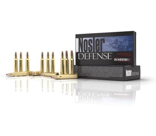 Nosler Defense 308 168 grain Bonded Solid Base Rifle Ammo, 20/Box – 39685