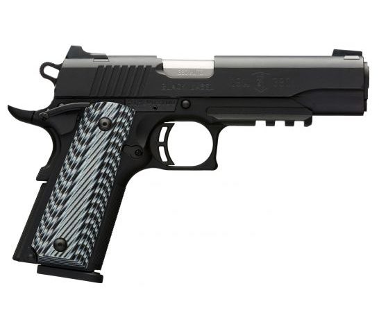 Browning 1911-380 Black Label Pro 380 ACP Single 8 Round Locked Breech Pistol with Rail, Black – 051901492