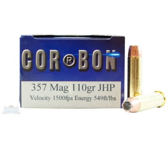 Cor-bon 357 Magnum 110gr JHP Ammunition 20rds – SD357110/20