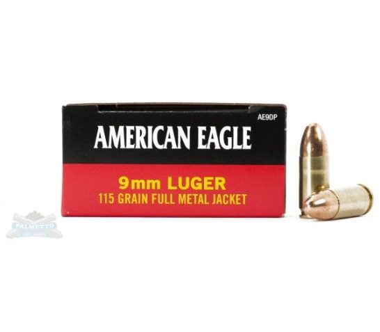 American Eagle 9mm Ammunition 115gr FMJ 50rds – AE9DP