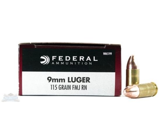 Federal 9mm 115gr FMJ Champion Ammunition 50rds – WM5199