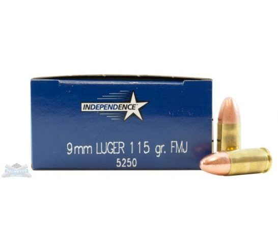 Independence 9mm 115gr FMJ Ammunition 50rds – 5250