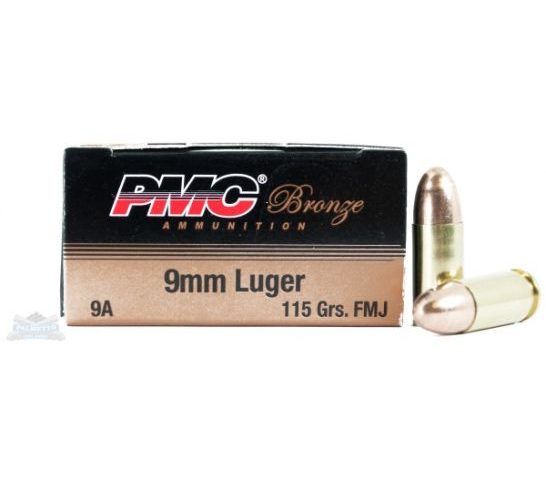 PMC Bronze 9mm 115gr FMJ Ammunition 50rds – 9A