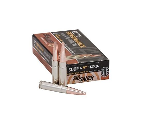 Sig Sauer 300 AAC Blackout 120gr HT Ammunition, 20 Round Box – E300H1-20