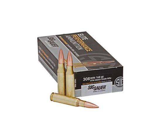 Sig Sauer .308 Winchester 168gr OTM Ammunition, 20 Round Box – E308M1-20