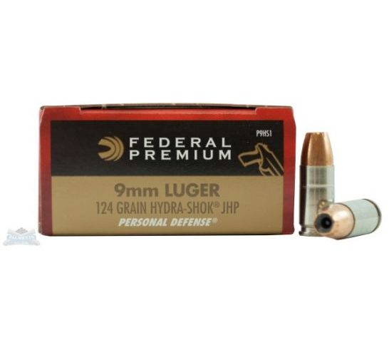 Federal 9mm 124gr Hydra-Shok Ammunition 20rds – P9HS1