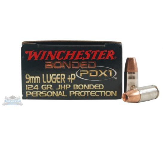 Winchester 9mm+P 124gr PDX1 Ammunition 20rds – S9MMPDB