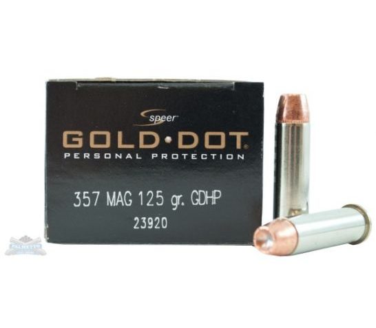 Speer 357 Magnum 125gr Gold Dot Ammunition 20rds – 23920