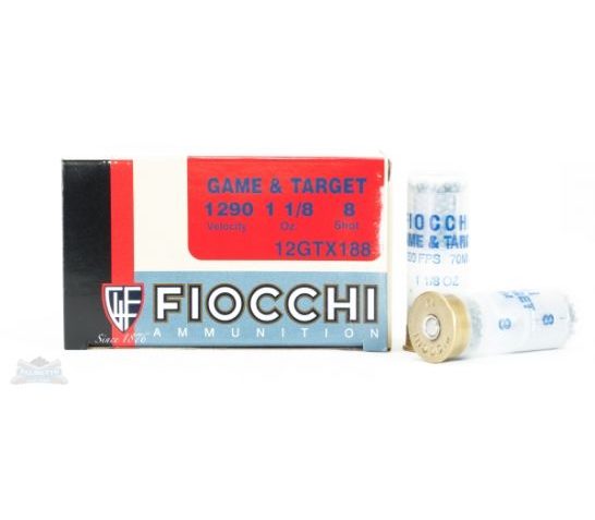 Fiocchi 12ga 2.75" 1-1/8oz #8 Game Load Shotshell Ammunition 25rds – 12GTX188