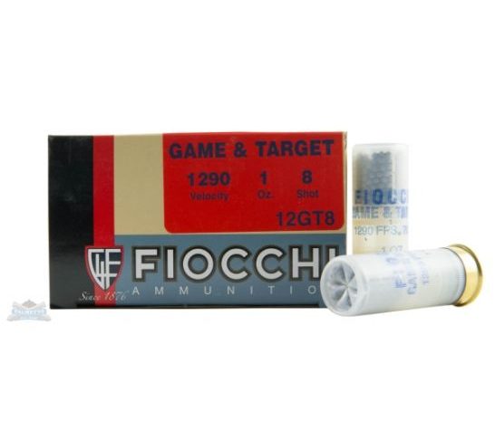 Fiocchi 12ga 2.75" 1oz #8 Game Load Shotshell Ammunition 25rds – 12GT8