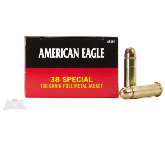 American Eagle 38 Special 130gr FMJ Ammunition 50rds – AE38K