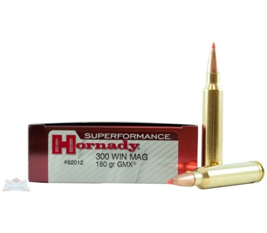 Hornady 300 Win Mag 150gr GMX Superformance Ammunition 20rds- – -82012