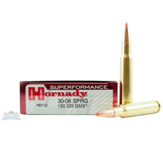 Hornady 30-06 150gr GMX Superformance Ammunition, 20 Round Box – 8112