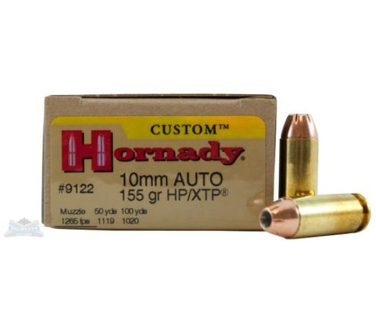 Hornady .10mm Auto 155gr HP XTP Custom Pistol Ammunition 20rds – 9122