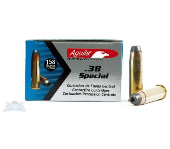 Aguila 38 Spl 158gr SJHP 50rds- – -AU1E382520