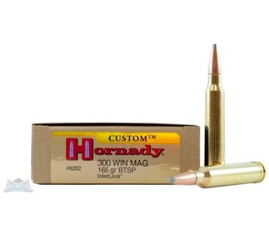 Hornady 300 Win Magnum 165gr BTSP Custom Ammunition 20rds – 8202