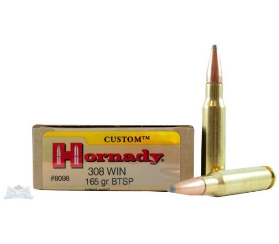 Hornady 308 Win 165gr BTSP Custom Ammunition 20rds – 8098