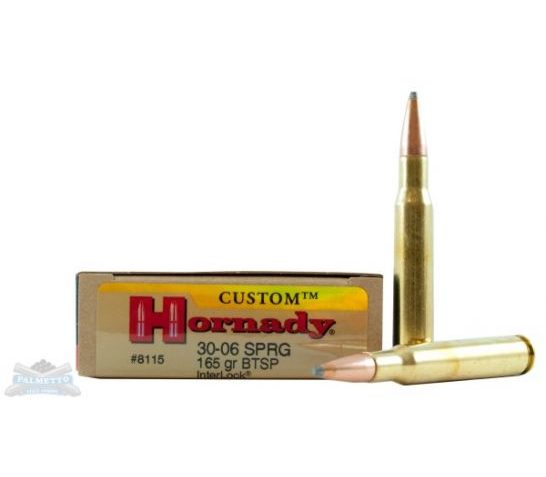 Hornady 30-06 165gr BTSP Custom Ammunition 20rds – 8115