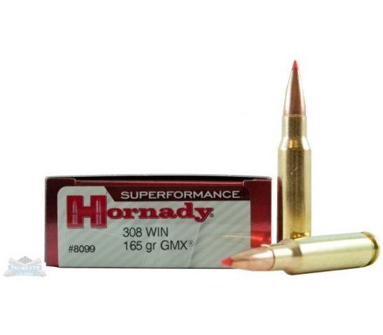 Hornady 308 Win 165gr GMX Superformance Ammunition 20rds- – -8099