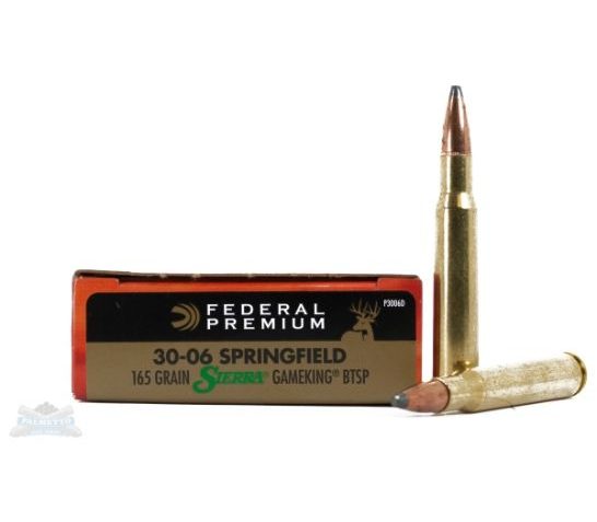 Federal 30-06 165gr Sierra GameKing BTSP Vital-Shok Ammunition 20rds – P3006D