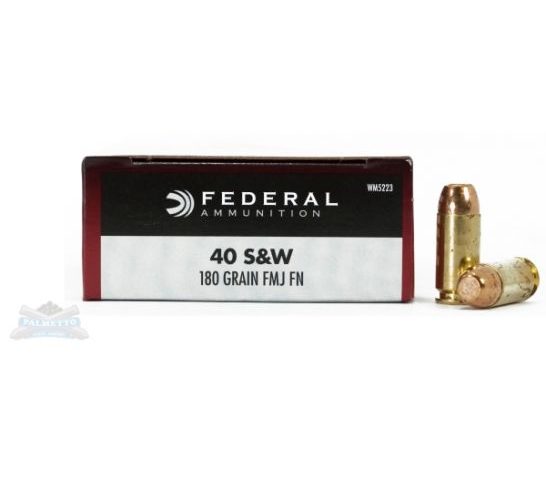 Federal 40 S&W 180gr FMJ Champion Ammunition 50rds – WM5223