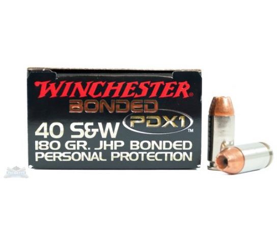 Winchester 40 S&W 180gr PDX1 Pistol Ammunition 20rds – S40SWPDB1