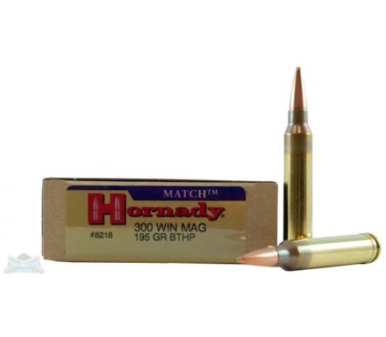 Hornady 300 Win Magnum 195gr BTHP Match Ammunition 20rds – 8218