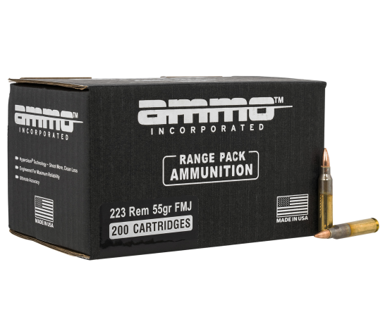 Ammo Inc 55gr .223 Rem FMJ Ammo, 200rd – 223055FMJ-A200