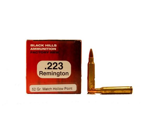 Black Hills 223 Remington 52gr Match Hollow Point Ammunition 50rds – M223N3