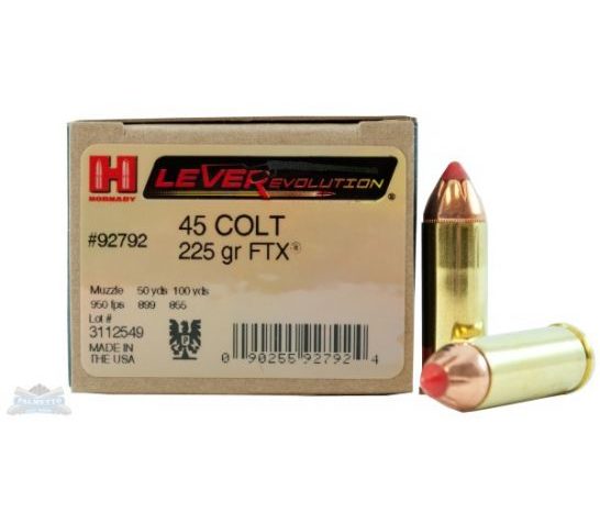 Hornady 45 Colt 225gr FTX LeverEvolution Ammunition 20rds – 92792