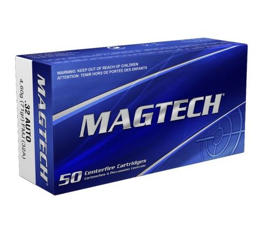 Magtech 32 Auto/ACP 71gr FMHJ Ammunition 50rds – 32A