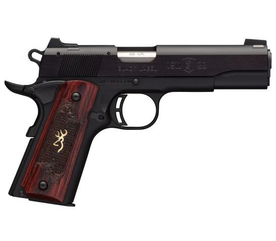 Browning 1911-22 Black Label Medallion Full Size 22 LR 10 Round Blowback Pistol, Matte Black – 051851490